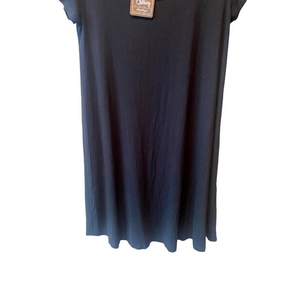 Matilda Jane shirt Dress Size S Mini NWT Lagenlook Capsule Wardrobe Black - Picture 4 of 12